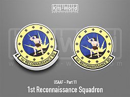 Kitsworld SAV Sticker - USAAF - 1st Reconnaissance Squadron 